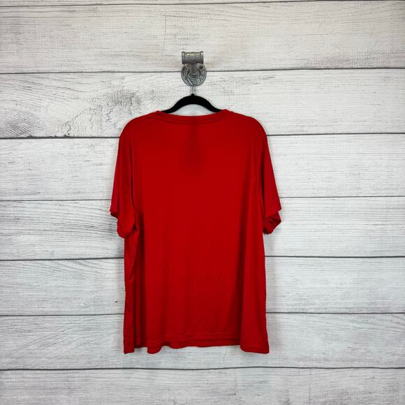 Shein Curve Women's Red Cheetah Bow Graphic Short Sleeve T-Shirt Size 5XL - Picture 5 of 5